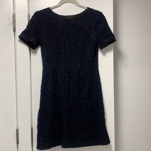 Madewell Broadway & Broome Navy Lace Serenade Dress